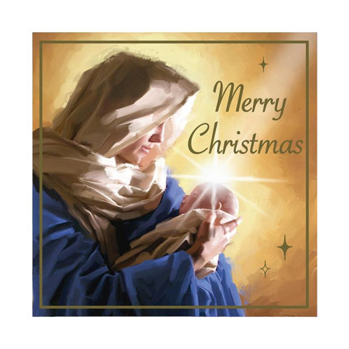 Picture of CHRISTMAS CARDS 12PK RELIGIOUS 14X14CM